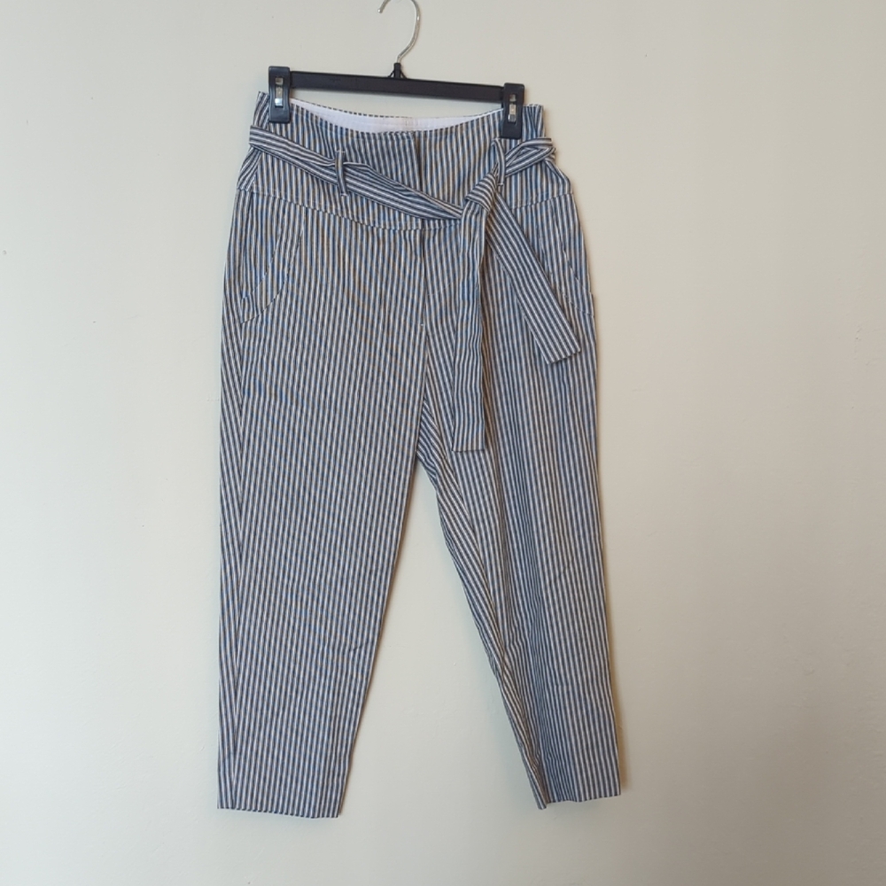 Bcbgeneration Navy And White Striped Trousers - image 1